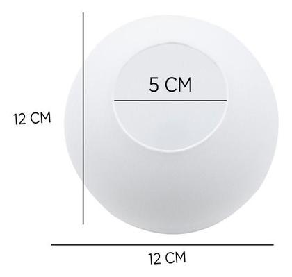 Imagem de Vidro Globo Bola Esfera 12cm Diametro Vidro Fosco Sem Colar Leitoso