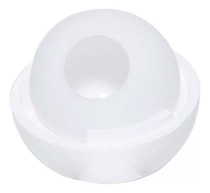 Imagem de Vidro Globo Bola Esfera 12cm Diametro Vidro Fosco Sem Colar Leitoso