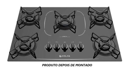 Imagem de Vidro mesa 5q tc preto cooktop agile 21