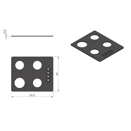 Imagem de Vidro Preto para Cooktop 4 Bocas Nardelli