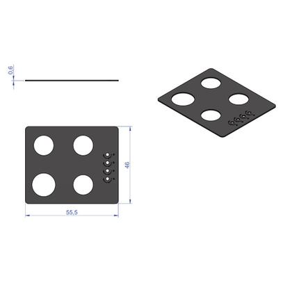 Imagem de Vidro Preto para Cooktop 4 Bocas Terim