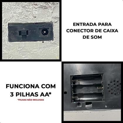 Imagem de Vila Natal em Miniatura Musical Iluminada Super Luxo Com Papai Noel e Renas que Voam Decoração de Natal Cidade com Neve