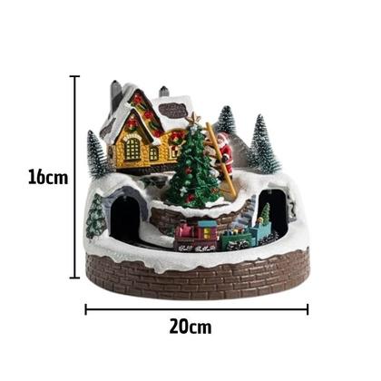 Imagem de Vila Noel Na Escada C/ Som e Movimento 16cm - Grillo