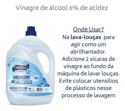 Imagem de Vinagre De Álcool Castelo 6 5 Litros Original Galão