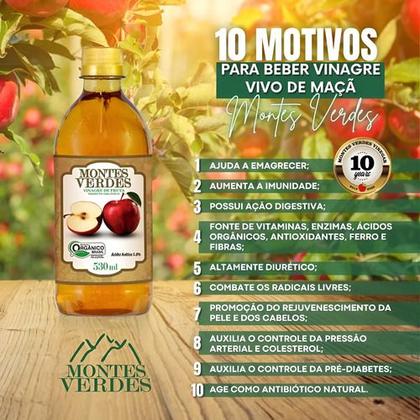 Imagem de Vinagre De Maçã Orgânico Montes Verdes 530ml