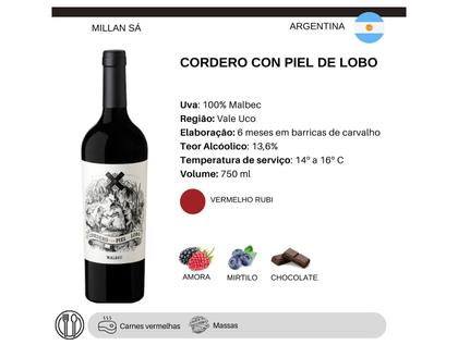 Imagem de Vinho Argentino Cordero Con Piel De Lobo Malbec 750ml EP