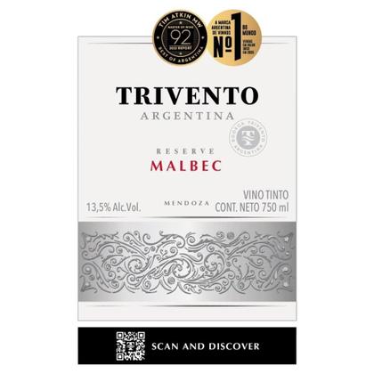 Imagem de Vinho Argentino Trivento Reserve Malbec Tinto 750ml