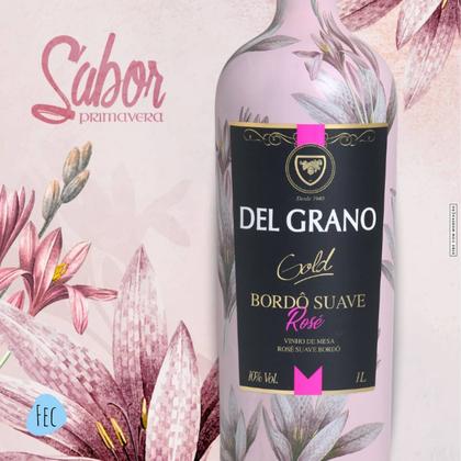 Imagem de Vinho Bordô Suave Rosé Del Grano Gold 1L - Serra Gaúcha