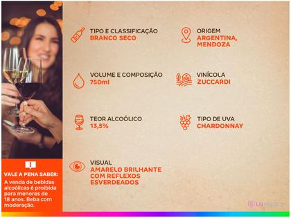 Imagem de Vinho Branco Seco Zuccardi Fuzion Chardonnay