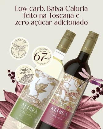 Imagem de Vinho Branco Vegano Toscana Low Carb Sem Açúcar Sem Glúten 750ml Alibea