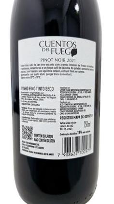 Imagem de Vinho CHILE Fino Tinto Seco Cuentos del Fuego Pinot Noir 750ML