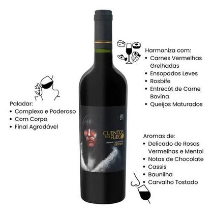 Imagem de Vinho Chile Fino Tinto Seco Cuentos del Fuego Res. Cab.Sauvign750ml