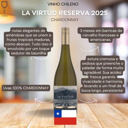 Imagem de Vinho chileno branco la virtud reserve chardonnay 2022