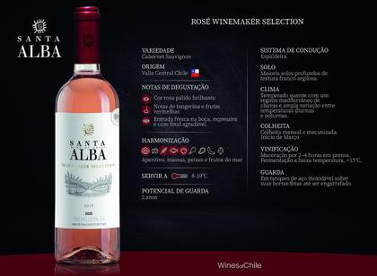 Imagem de Vinho Chileno Santa Alba Rosé Winemaker Selection Rosé 750ml