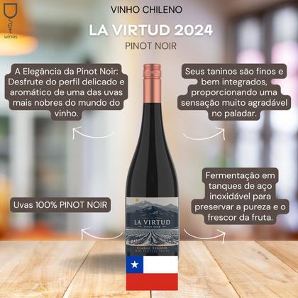 Imagem de Vinho chileno tinto la virtud classic terroir pinot noir 2024