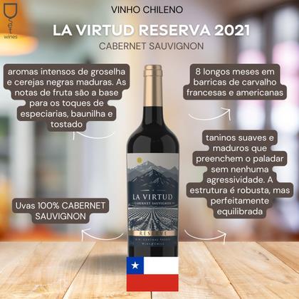 Imagem de Vinho chileno tinto la virtud reserva cabernet sauvignon 2021