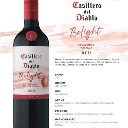 Imagem de Vinho Chileno Tinto Red Casillero del Diablo Belight Baixa Caloria 750ml