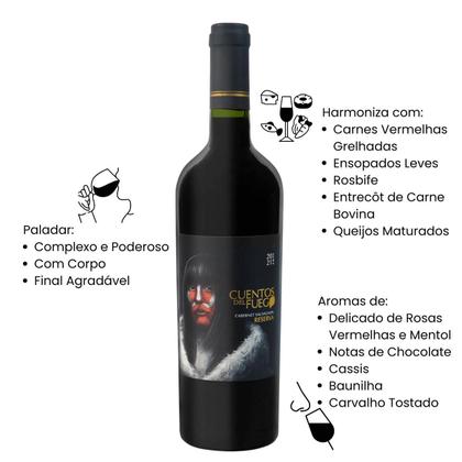Imagem de Vinho Chileno Tinto Seco Cabernet Sauvignon Reserva Cuentos Del Fuego 750ml