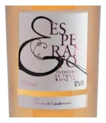 Imagem de Vinho esperanto primitivo di puglia rose 750ml
