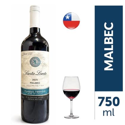 Imagem de Vinho Fino Tinto Chileno Santa Loreto Varietal Malbec 750ml