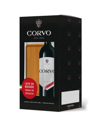 Imagem de Vinho Italiano Corvo Rosso 750ml - Kit com Tábua de Petisco