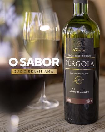 Imagem de Vinho Nacional Tinto Suave Pérgola Garrafa 750ML