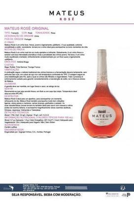Imagem de Vinho Português Mateus Rosé Original 187,5 ML
