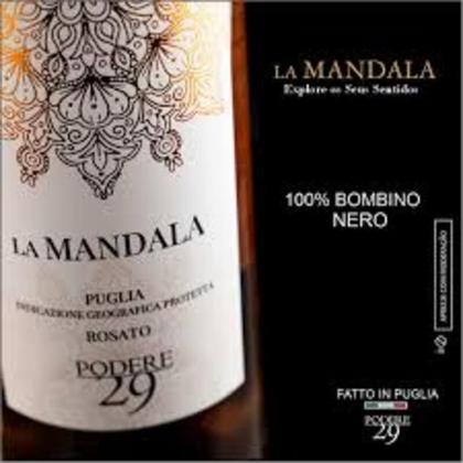 Imagem de Vinho rose meio seco La Mandala Bombino Nero Puglia  750ml