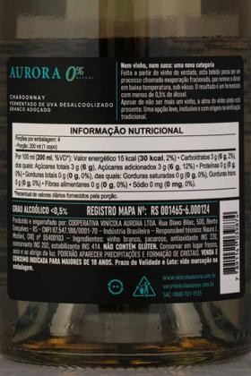 Imagem de Vinho Suave Sem Álcool Chardonnay 750ml - Aurora