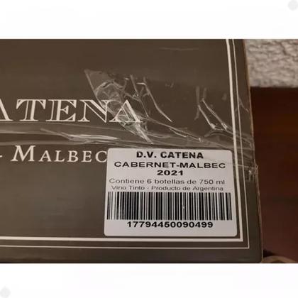 Imagem de Vinho Tinto Argentino D.V Cabernet Malbec Caixa 6 Unidades