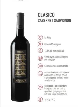 Imagem de Vinho Tinto Argentino La Puerta Clássico Cabernet Sauvignon Seco 750ml