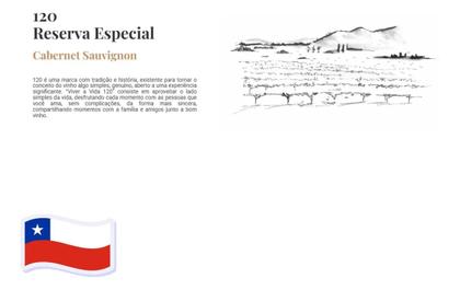 Imagem de Vinho Tinto Chileno 120 Cabernet Sauvignon 750ml-Reserva Esp