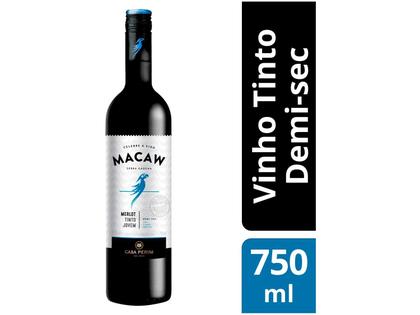 Imagem de Vinho Tinto Demi-sec Macaw Merlot - 750ml