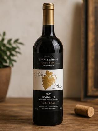 Imagem de Vinho Tinto Francês Feuille Dorée AOP Bordeaux 750 ml