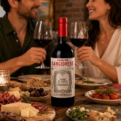 Imagem de Vinho Tinto Italiano Vanitá Puglia Sangiovese 750ml Macio e Gastronômico