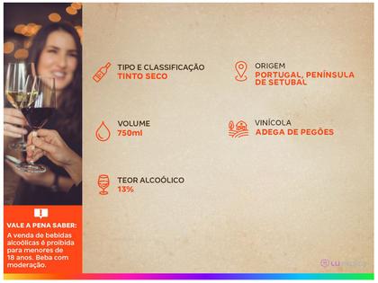 Vinho Tinto Seco Adega de Pegões - 2019 - Portugal 750ml Imagem de Vinho Tinto Seco Adega de Pegões - 2019