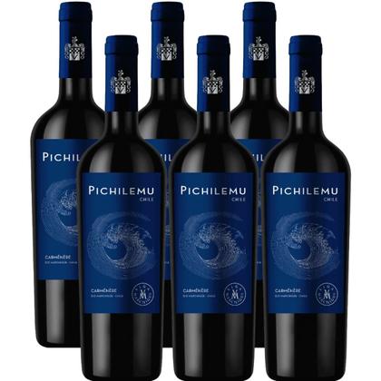 Imagem de Vinho Tinto Seco Chileno Carmenere Pichilemu 750ml Kit 4un