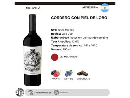 Imagem de Vinho Tinto Seco Cordero con Piel de Lobo Argentina 750ml