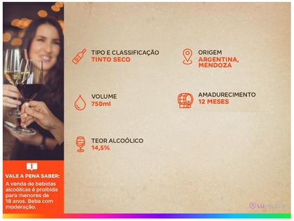 Vinho Tinto Seco Norton Altura Malbec 2017 - Argentina 750ml Imagem de Vinho Tinto Seco Norton Altura Malbec 2017