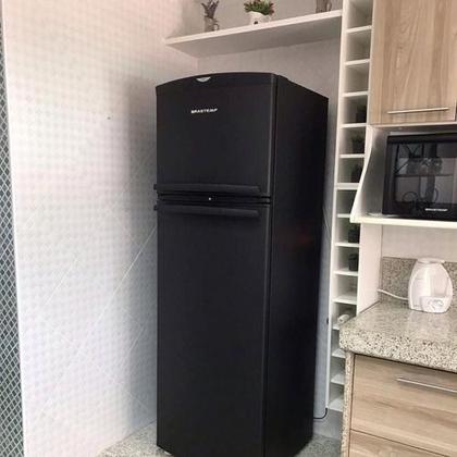 Imagem de Vinil Adesivo Preto Fosco Envelopamento Móvel Fogão 2m x 1m