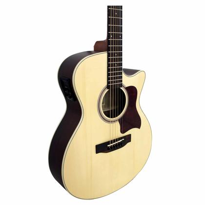 Imagem de Violão Giannini Performance Plus Aço Elétrico Natural Grande Concert GGC PLUS CEQ NS