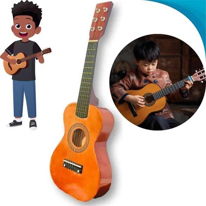 Imagem de Violão Infantil Grande Para Menino Cordas Resistentes