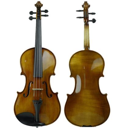 Imagem de Violino Orquezz Strad 4,4 Oficina Madeira Maciça Atiro e Abeto com Estojo Arco e Breu Ajustado por Luthier Z2540I