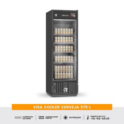 Imagem de Visa Cooler Cervejeiro Porta de Vidro -7,5 a 2ºC 570L VCCE570PVPB 220V - Refrimate