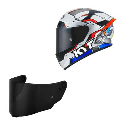 Imagem de Viseira Capacete KYT TT-Course Fumê Cristal Moto Original