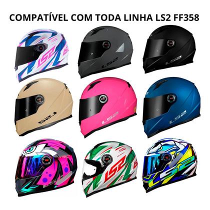 Imagem de Viseira Capacete Moto compatíveis com LS2 FF358, FW3 GT Camaleão Espelhada 201 FF358 - RS4