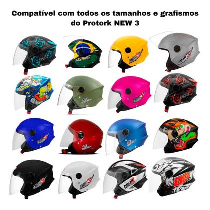 Imagem de Viseira Capacete Moto compatíveis com New Liberty 3 Spark Jet e Joy 23 Várias Cores - RS4