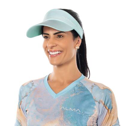 Imagem de Viseira Esportiva Fitnes Beach Tennis Azul Alma Genius