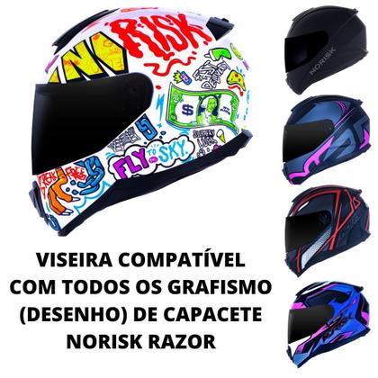 Imagem de Viseira Fume Capacete Norisk Razor FF391 FF389 Ls2 FF369