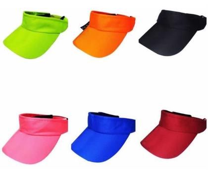 Imagem de Viseira Lisa Premium Laranja Vôlei Praia Treino Unissex Sol Esporte